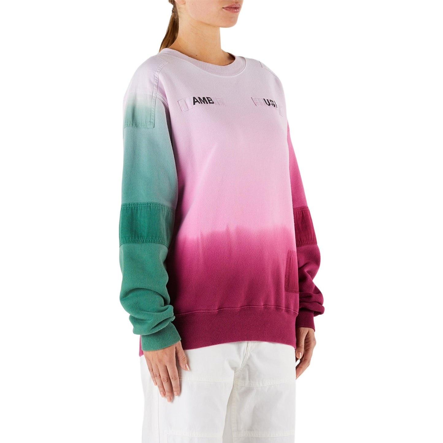 NEW PINK PATCHWORK SWEATSHIRT