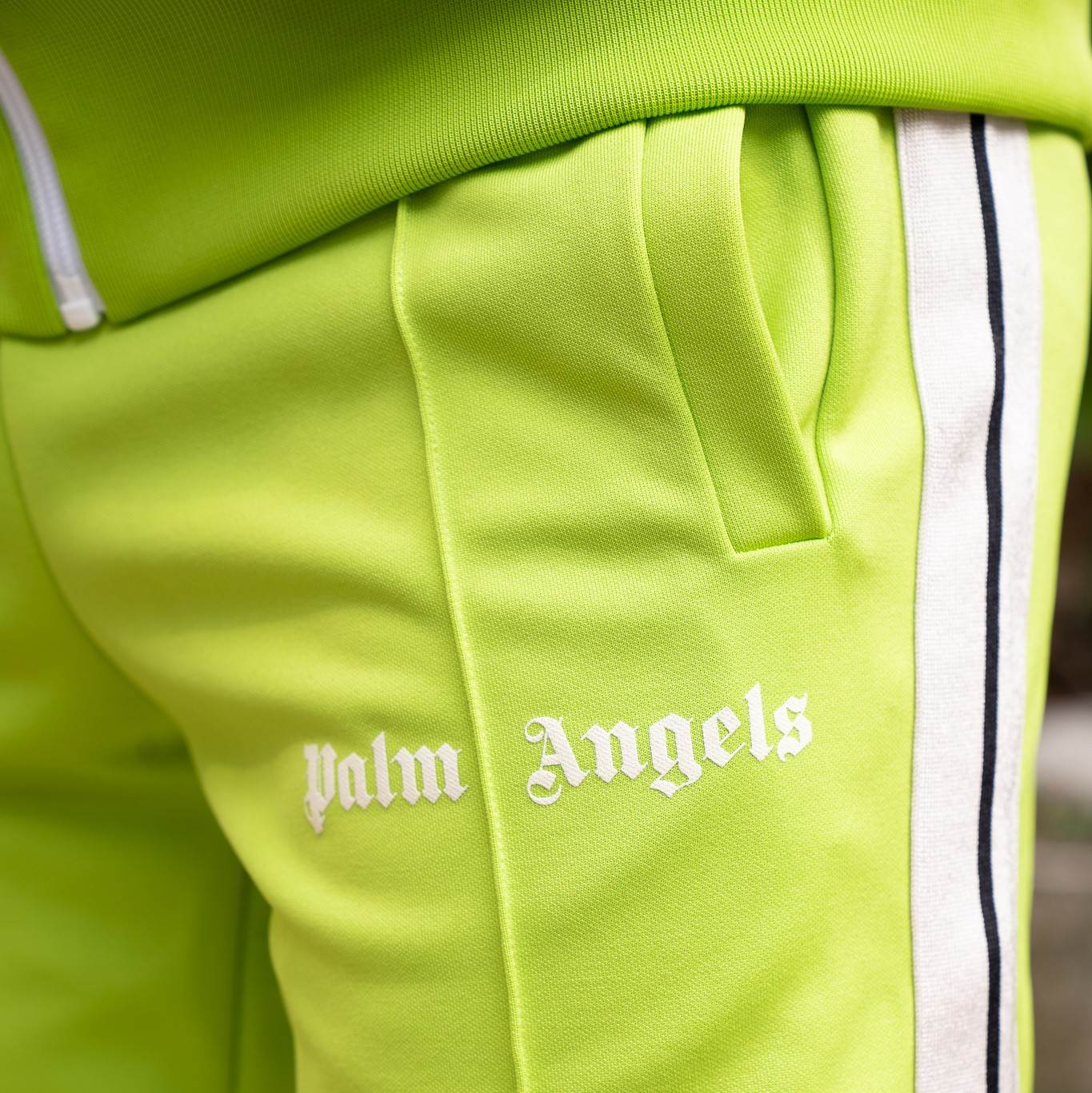 LIME GREEN TRACK PANTS